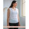 imageZeagoo Tank Top for Women Trendy Going Out Tops Sleeveless Shirts Ruched Business Casual Basic Tunic TopsWhite