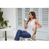 imageZeagoo Tank Top for Women Trendy Going Out Tops Sleeveless Shirts Ruched Business Casual Basic Tunic TopsWhite