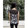 imageZeagoo Tank Top for Women Trendy Going Out Tops Sleeveless Shirts Ruched Business Casual Basic Tunic TopsWhite Lily