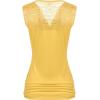 imageZeagoo Tank Top for Women Trendy Going Out Tops Sleeveless Shirts Ruched Business Casual Basic Tunic TopsYellow