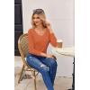 imageZeagoo Womens T Shirts Long Sleeve V Neck Basic Tee Soft Casual Loose Fit Fall Tops Outfits 2025Black  Pumpkin  Brown