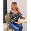 imageZeagoo Womens T Shirts Long Sleeve V Neck Basic Tee Soft Casual Loose Fit Fall Tops Outfits 2025Black Ghost