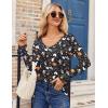 imageZeagoo Womens T Shirts Long Sleeve V Neck Basic Tee Soft Casual Loose Fit Fall Tops Outfits 2025Black Ghost
