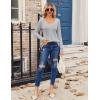 imageZeagoo Womens T Shirts Long Sleeve V Neck Basic Tee Soft Casual Loose Fit Fall Tops Outfits 2025Grey