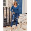 imageZeagoo Womens T Shirts Long Sleeve V Neck Basic Tee Soft Casual Loose Fit Fall Tops Outfits 2025Navy Blue