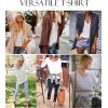 imageZeagoo Womens T Shirts Long Sleeve V Neck Basic Tee Soft Casual Loose Fit Fall Tops Outfits 2025White