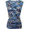 imageZeagoo Tank Top for Women Trendy Going Out Tops Sleeveless Shirts Ruched Business Casual Basic Tunic TopsOrange Blue