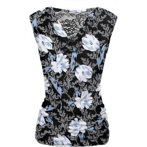 imageZeagoo Tank Top for Women Trendy Going Out Tops Sleeveless Shirts Ruched Business Casual Basic Tunic TopsWhite Lily
