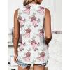 imageZeagoo Tank Tops for Women Sleeveless Eyelet Shirts High Neck Cute Summer Top Loose Fit SXXL02floral White