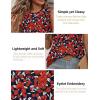 imageZeagoo Tank Tops for Women Sleeveless Eyelet Shirts High Neck Cute Summer Top Loose Fit SXXL03floral Red