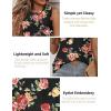 imageZeagoo Tank Tops for Women Sleeveless Eyelet Shirts High Neck Cute Summer Top Loose Fit SXXL04floral Rose