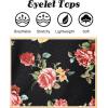 imageZeagoo Tank Tops for Women Sleeveless Eyelet Shirts High Neck Cute Summer Top Loose Fit SXXL04floral Rose
