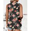 imageZeagoo Tank Tops for Women Sleeveless Eyelet Shirts High Neck Cute Summer Top Loose Fit SXXL04floral Rose