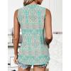 imageZeagoo Tank Tops for Women Sleeveless Eyelet Shirts High Neck Cute Summer Top Loose Fit SXXL05cashew Green Apricot