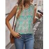 imageZeagoo Tank Tops for Women Sleeveless Eyelet Shirts High Neck Cute Summer Top Loose Fit SXXL05cashew Green Apricot