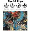 imageZeagoo Tank Tops for Women Sleeveless Eyelet Shirts High Neck Cute Summer Top Loose Fit SXXL06paisley Blue