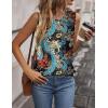 imageZeagoo Tank Tops for Women Sleeveless Eyelet Shirts High Neck Cute Summer Top Loose Fit SXXL06paisley Blue