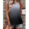 imageZeagoo Tank Tops for Women Sleeveless Eyelet Shirts High Neck Cute Summer Top Loose Fit SXXL07ombre Grey