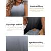 imageZeagoo Tank Tops for Women Sleeveless Eyelet Shirts High Neck Cute Summer Top Loose Fit SXXL07ombre Grey
