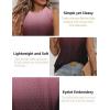 imageZeagoo Tank Tops for Women Sleeveless Eyelet Shirts High Neck Cute Summer Top Loose Fit SXXL08ombre Pink