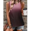 imageZeagoo Tank Tops for Women Sleeveless Eyelet Shirts High Neck Cute Summer Top Loose Fit SXXL08ombre Pink