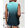 imageZeagoo Tank Tops for Women Sleeveless Eyelet Shirts High Neck Cute Summer Top Loose Fit SXXL09ombre Blue