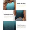 imageZeagoo Tank Tops for Women Sleeveless Eyelet Shirts High Neck Cute Summer Top Loose Fit SXXL09ombre Blue