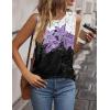 imageZeagoo Tank Tops for Women Sleeveless Eyelet Shirts High Neck Cute Summer Top Loose Fit SXXL11floral Purple