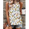 imageZeagoo Tank Tops for Women Sleeveless Eyelet Shirts High Neck Cute Summer Top Loose Fit SXXL13leaf White