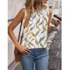 imageZeagoo Tank Tops for Women Sleeveless Eyelet Shirts High Neck Cute Summer Top Loose Fit SXXL13leaf White