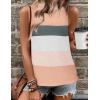 imageZeagoo Tank Tops for Women Sleeveless Eyelet Shirts High Neck Cute Summer Top Loose Fit SXXL16colorblock Peach