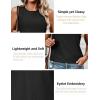 imageZeagoo Tank Tops for Women Sleeveless Eyelet Shirts High Neck Cute Summer Top Loose Fit SXXLBlack