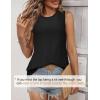 imageZeagoo Tank Tops for Women Sleeveless Eyelet Shirts High Neck Cute Summer Top Loose Fit SXXLBlack