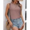 imageZeagoo Tank Tops for Women Sleeveless Eyelet Shirts High Neck Cute Summer Top Loose Fit SXXLDusty Pink