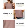 imageZeagoo Tank Tops for Women Sleeveless Eyelet Shirts High Neck Cute Summer Top Loose Fit SXXLDusty Pink