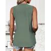 imageZeagoo Tank Tops for Women Sleeveless Eyelet Shirts High Neck Cute Summer Top Loose Fit SXXLGreen