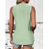 imageZeagoo Tank Tops for Women Sleeveless Eyelet Shirts High Neck Cute Summer Top Loose Fit SXXLMint Green