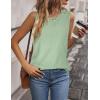 imageZeagoo Tank Tops for Women Sleeveless Eyelet Shirts High Neck Cute Summer Top Loose Fit SXXLMint Green