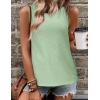 imageZeagoo Tank Tops for Women Sleeveless Eyelet Shirts High Neck Cute Summer Top Loose Fit SXXLMint Green