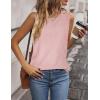 imageZeagoo Tank Tops for Women Sleeveless Eyelet Shirts High Neck Cute Summer Top Loose Fit SXXLPink