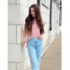 imageZeagoo Tank Tops for Women Sleeveless Eyelet Shirts High Neck Cute Summer Top Loose Fit SXXLPink