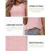 imageZeagoo Tank Tops for Women Sleeveless Eyelet Shirts High Neck Cute Summer Top Loose Fit SXXLPink