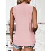 imageZeagoo Tank Tops for Women Sleeveless Eyelet Shirts High Neck Cute Summer Top Loose Fit SXXLPink