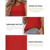imageZeagoo Tank Tops for Women Sleeveless Eyelet Shirts High Neck Cute Summer Top Loose Fit SXXLRed