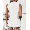 imageZeagoo Tank Tops for Women Sleeveless Eyelet Shirts High Neck Cute Summer Top Loose Fit SXXLWhite