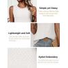 imageZeagoo Tank Tops for Women Sleeveless Eyelet Shirts High Neck Cute Summer Top Loose Fit SXXLWhite
