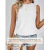 imageZeagoo Tank Tops for Women Sleeveless Eyelet Shirts High Neck Cute Summer Top Loose Fit SXXLWhite