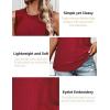 imageZeagoo Tank Tops for Women Sleeveless Eyelet Shirts High Neck Cute Summer Top Loose Fit SXXLZmaroon Red