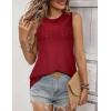 imageZeagoo Tank Tops for Women Sleeveless Eyelet Shirts High Neck Cute Summer Top Loose Fit SXXLZmaroon Red