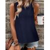 imageZeagoo Tank Tops for Women Sleeveless Eyelet Shirts High Neck Cute Summer Top Loose Fit SXXLZnavy Blue